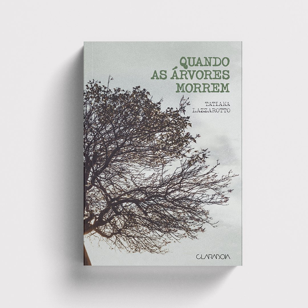 Capa do livro Quando as árvores morrem, com a fotografia de uma árvore contra o céu